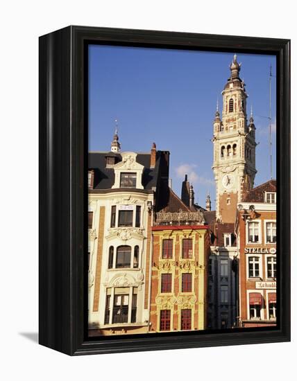 Flemish Houses and Belfry of the Nouvelle Bourse, Grand Place, Lille, Nord, France-David Hughes-Framed Premier Image Canvas