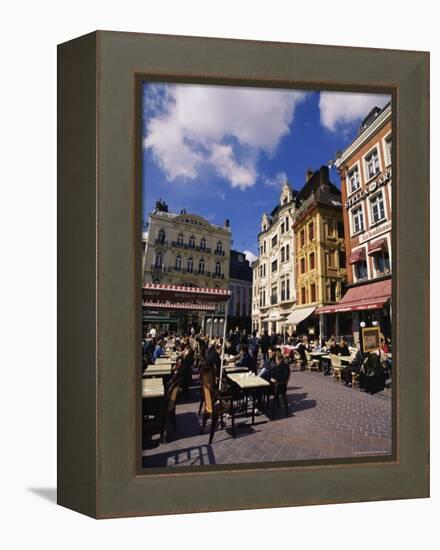 Flemish Houses and Cafes, Grand Place, Lille, Nord, France-David Hughes-Framed Premier Image Canvas