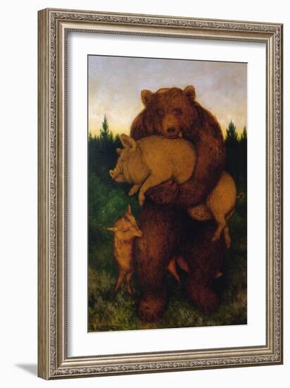 Flesh, said the bear-Theodor Severin Kittelsen-Framed Giclee Print