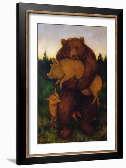 Flesh, said the bear-Theodor Severin Kittelsen-Framed Giclee Print