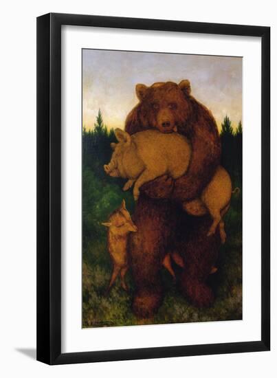 Flesh, said the bear-Theodor Severin Kittelsen-Framed Giclee Print