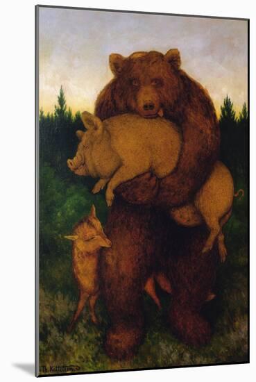 Flesh, said the bear-Theodor Severin Kittelsen-Mounted Giclee Print