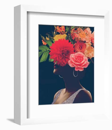 Fleur Collage I-Victoria Borges-Framed Art Print