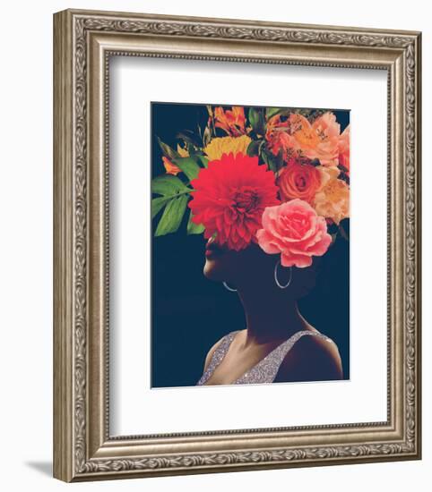 Fleur Collage I-Victoria Borges-Framed Premium Giclee Print