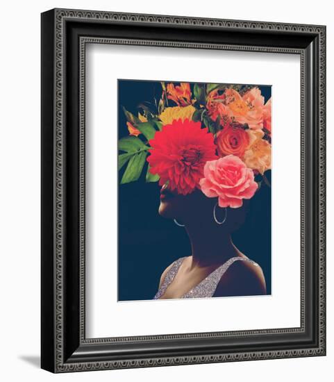 Fleur Collage I-Victoria Borges-Framed Premium Giclee Print