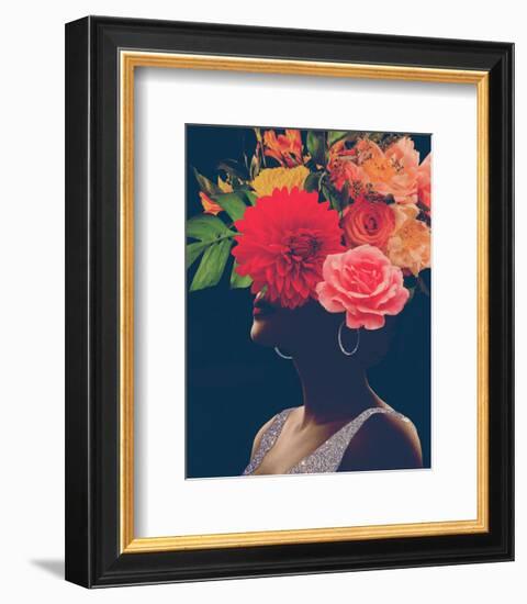 Fleur Collage I-Victoria Borges-Framed Premium Giclee Print