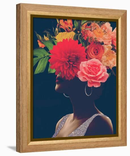 Fleur Collage I-Victoria Borges-Framed Stretched Canvas