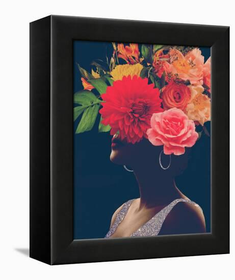 Fleur Collage I-Victoria Borges-Framed Stretched Canvas