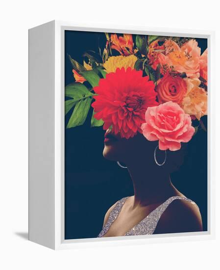 Fleur Collage I-Victoria Borges-Framed Stretched Canvas