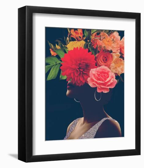 Fleur Collage I-Victoria Borges-Framed Art Print