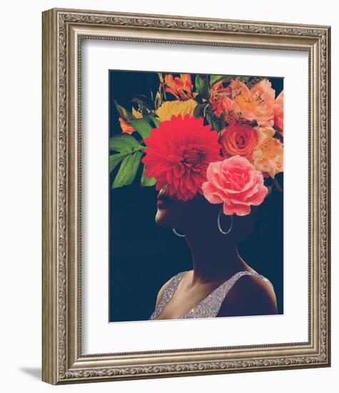 Fleur Collage I-Victoria Borges-Framed Art Print