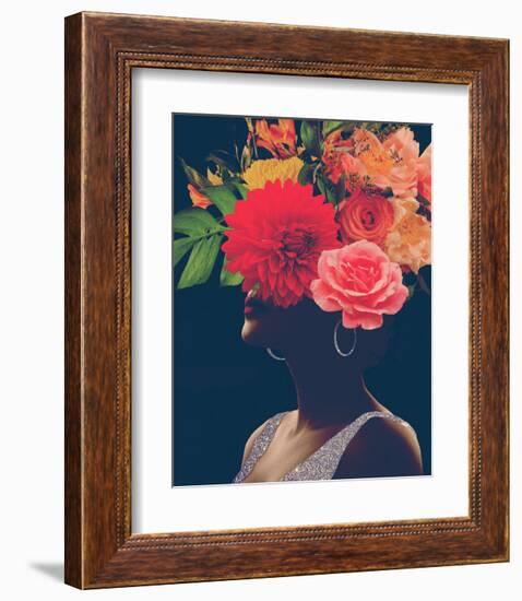 Fleur Collage I-Victoria Borges-Framed Art Print