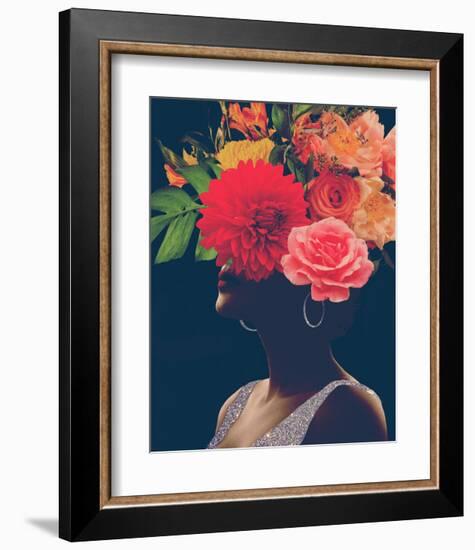 Fleur Collage I-Victoria Borges-Framed Art Print