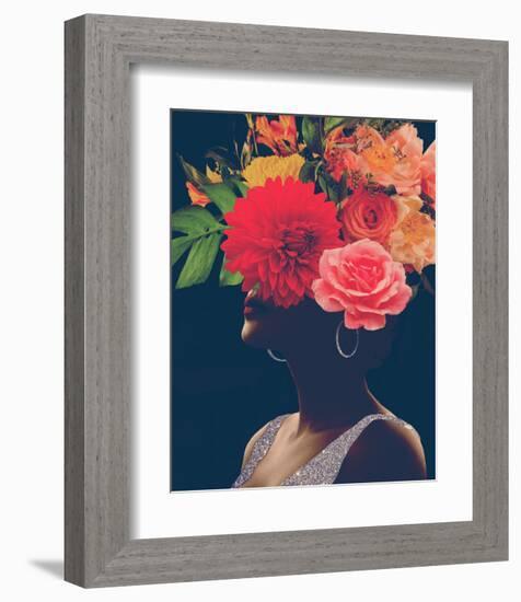 Fleur Collage I-Victoria Borges-Framed Art Print