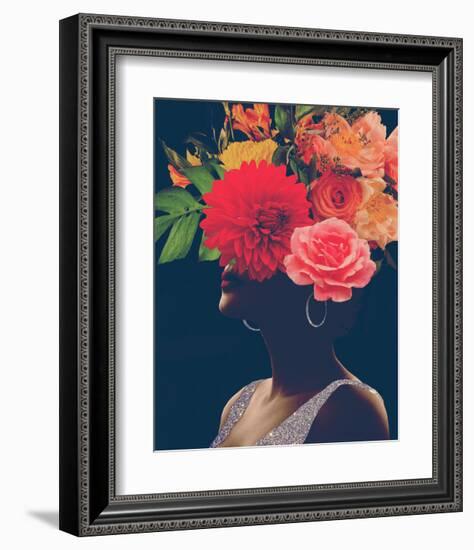 Fleur Collage I-Victoria Borges-Framed Art Print