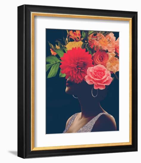 Fleur Collage I-Victoria Borges-Framed Art Print