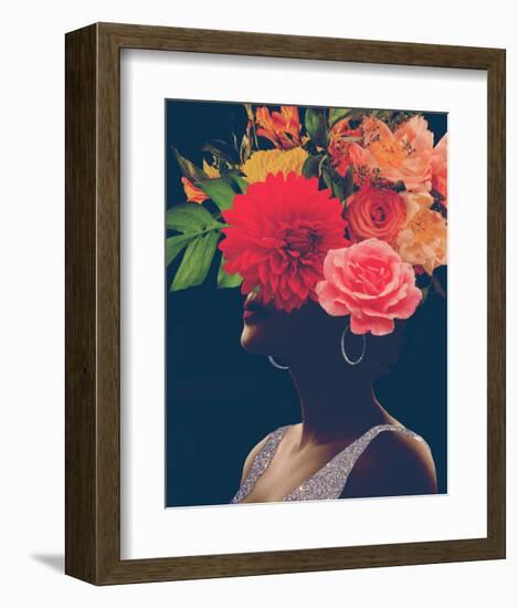 Fleur Collage I-Victoria Borges-Framed Art Print