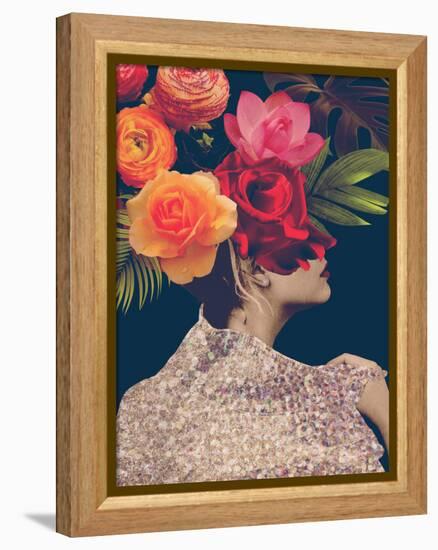 Fleur Collage II-Victoria Borges-Framed Stretched Canvas