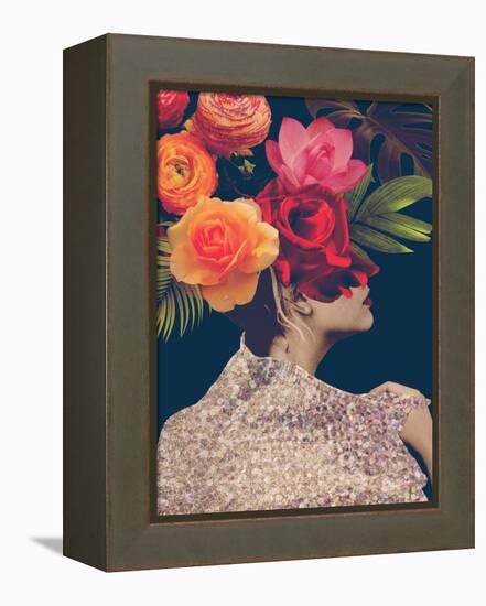 Fleur Collage II-Victoria Borges-Framed Stretched Canvas