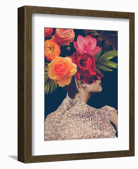 Fleur Collage II-Victoria Borges-Framed Art Print