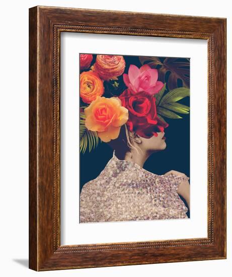 Fleur Collage II-Victoria Borges-Framed Art Print