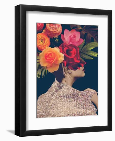 Fleur Collage II-Victoria Borges-Framed Art Print