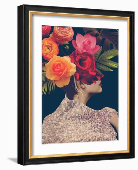 Fleur Collage II-Victoria Borges-Framed Art Print