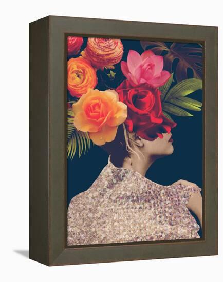 Fleur Collage II-Victoria Borges-Framed Stretched Canvas