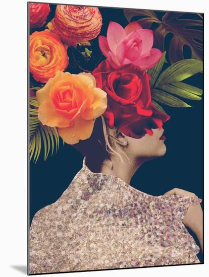 Fleur Collage II-Victoria Borges-Mounted Premium Giclee Print