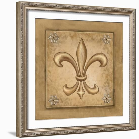 Fleur de Lis - Gold-Veruca Salt-Framed Art Print