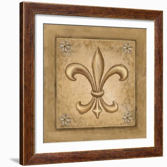 Fleur de Lis - Gold-Veruca Salt-Framed Art Print