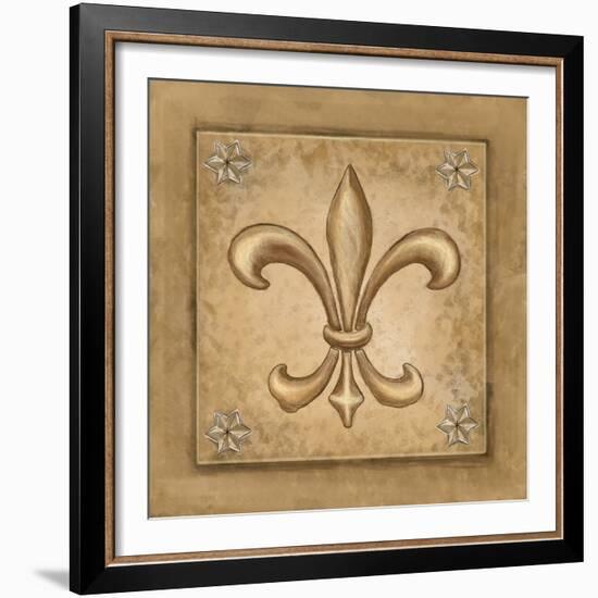 Fleur de Lis - Gold-Veruca Salt-Framed Art Print