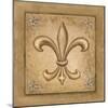 Fleur de Lis - Gold-Veruca Salt-Mounted Art Print