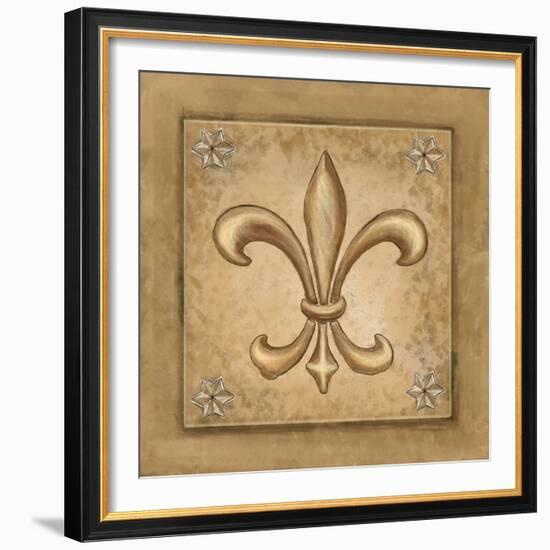 Fleur de Lis - Gold-Veruca Salt-Framed Art Print