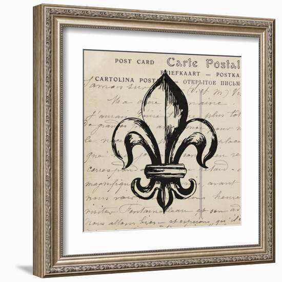 Fleur De Lis II-Sabine Berg-Framed Art Print