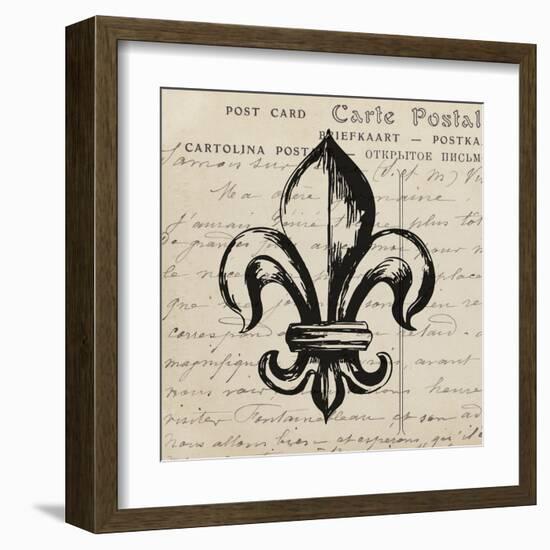 Fleur De Lis II-Sabine Berg-Framed Art Print