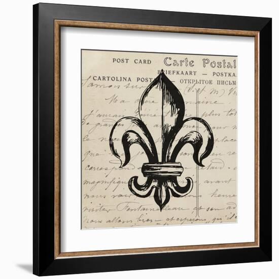 Fleur De Lis II-Sabine Berg-Framed Art Print