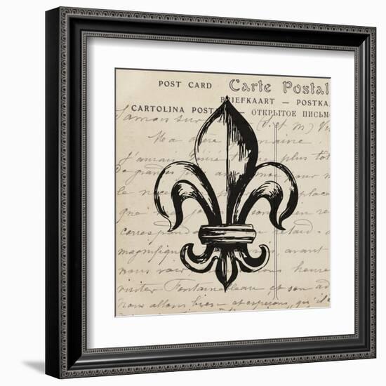 Fleur De Lis II-Sabine Berg-Framed Art Print