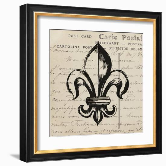 Fleur De Lis II-Sabine Berg-Framed Art Print