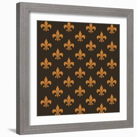 Fleur-de-lis Pattern-null-Framed Giclee Print