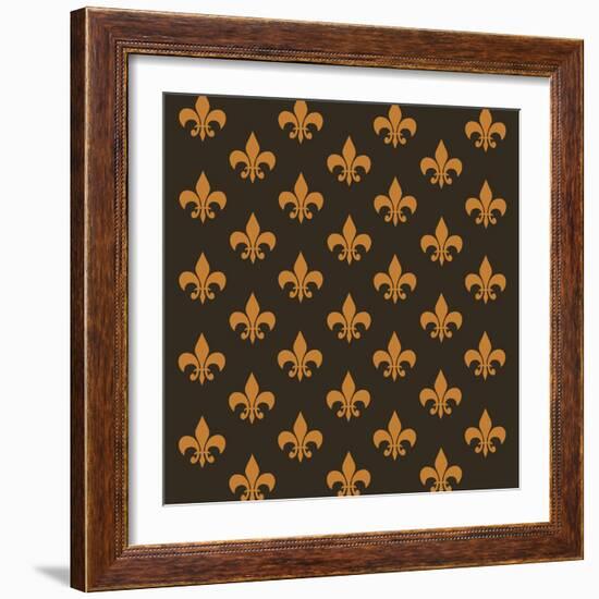 Fleur-de-lis Pattern-null-Framed Giclee Print