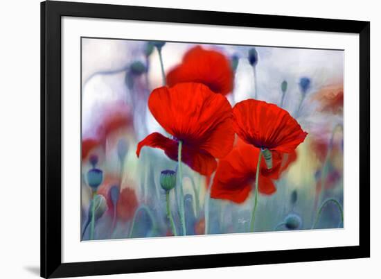 Fleurit en Rouge I-null-Framed Art Print
