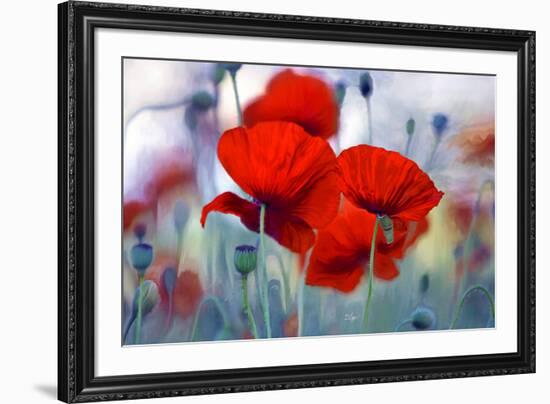 Fleurit en Rouge I-null-Framed Art Print