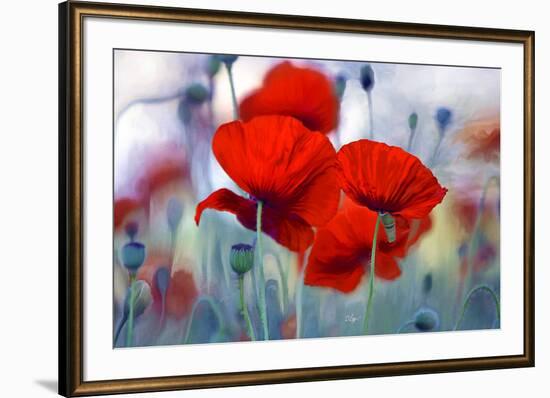 Fleurit en Rouge I-null-Framed Art Print