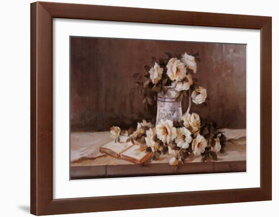 Fleurs a la Fenetre-Angela Vernetti-Framed Art Print