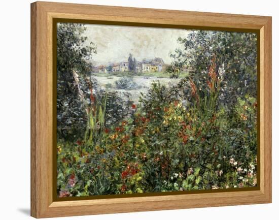 Fleurs a Vetheuil, 1880-Claude Monet-Framed Premier Image Canvas