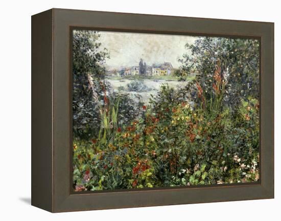 Fleurs a Vetheuil, 1880-Claude Monet-Framed Premier Image Canvas