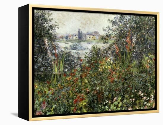 Fleurs a Vetheuil, 1880-Claude Monet-Framed Premier Image Canvas