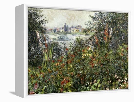 Fleurs a Vetheuil, 1880-Claude Monet-Framed Premier Image Canvas