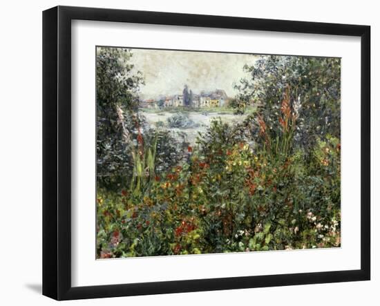 Fleurs a Vetheuil, 1880-Claude Monet-Framed Giclee Print